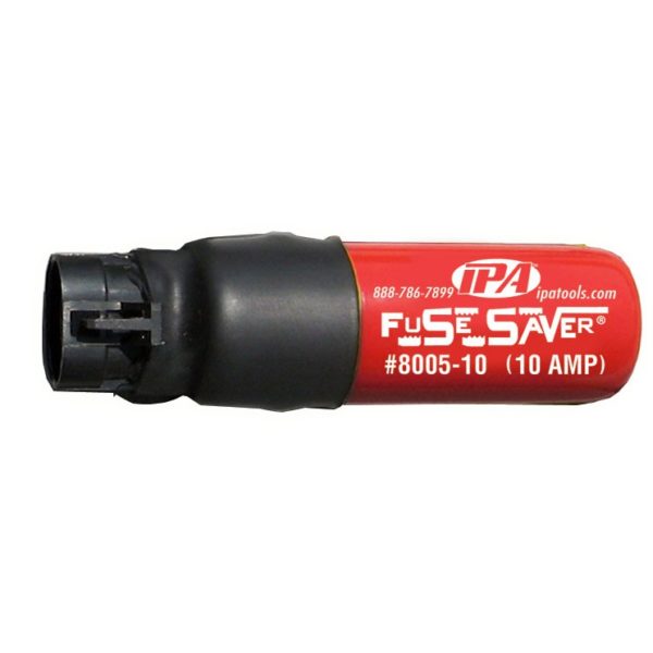 a red and black fuse saver that is 10 amp