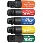 several different colored tubes with the word sesame on them