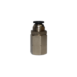 a close up of a metal connector on a white background