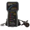 a black device that says ' electric gear force meter ' on it