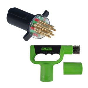 7865L_7867A_Main IPA's #7865L 7-Way Round Pin Tractor Trailer Circuit Chaser® and #7867A 7-Way BrushAll® Trailer Connector Cleaner (Patent Pending)
